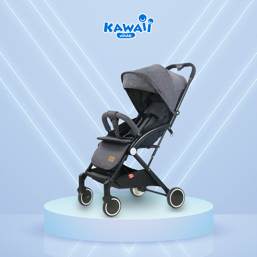Xe đẩy gấp gọn cho bé Kawaii Home, Xe đẩy du lịch em bé đa năng tiện lợi