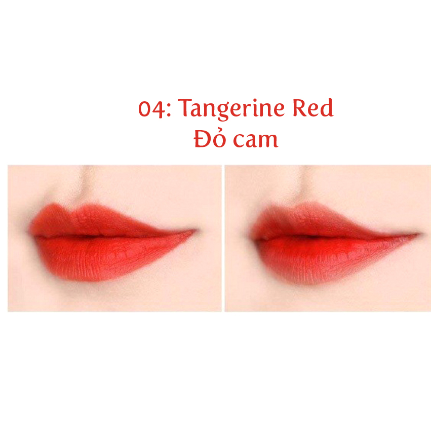 Son lì nhẹ môi Beauskin Rosedew Matte Creamy Hàn Quốc No.04 Đỏ cam tặng kèm móc khóa