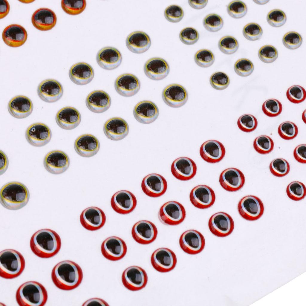 183Pcs 3/4/5/6mm 3D Epoxy Holographic Fishing Lure Eyes Fly Tying Materials