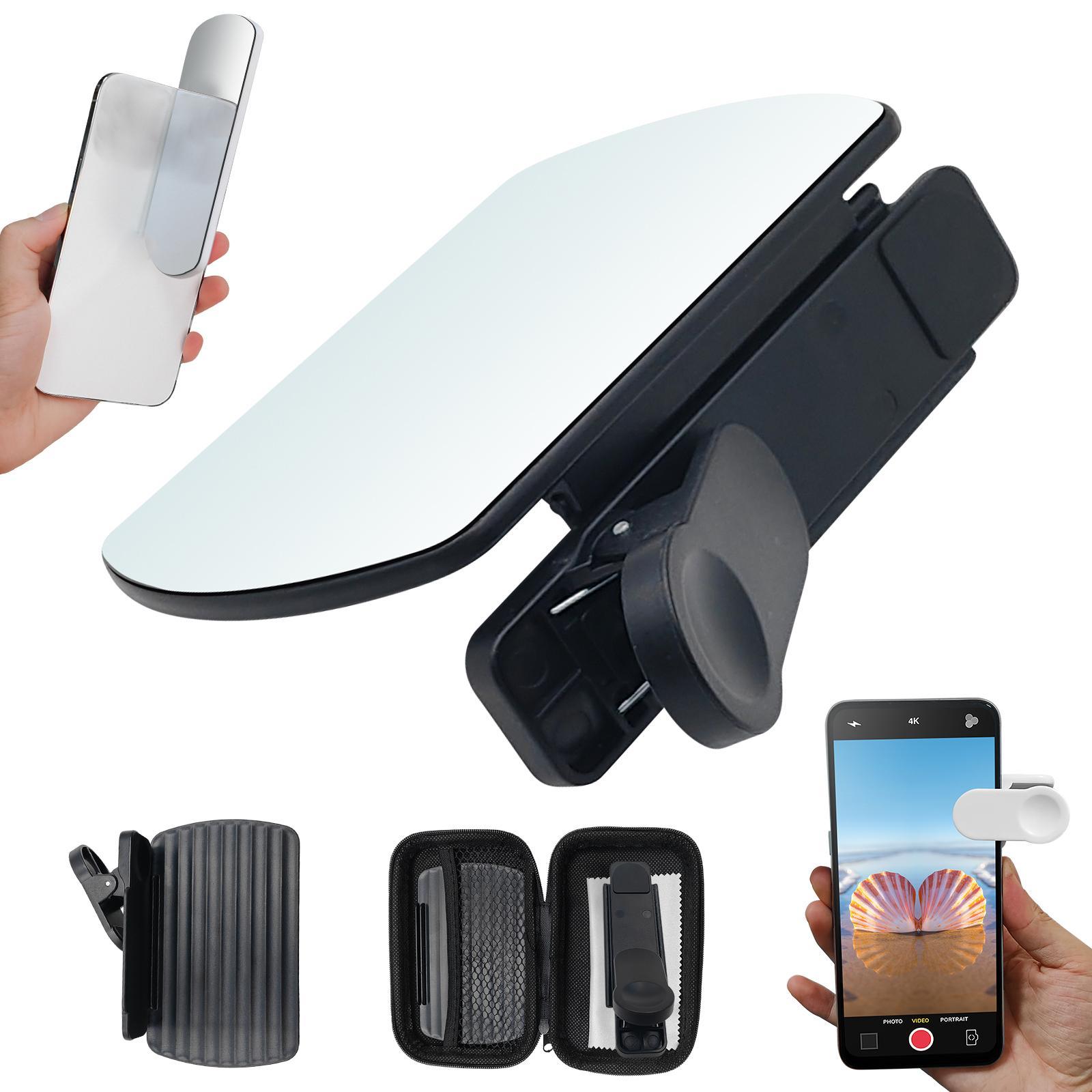 Smartphone Camera Mirror Reflection Clip , Travel Selfie Reflector