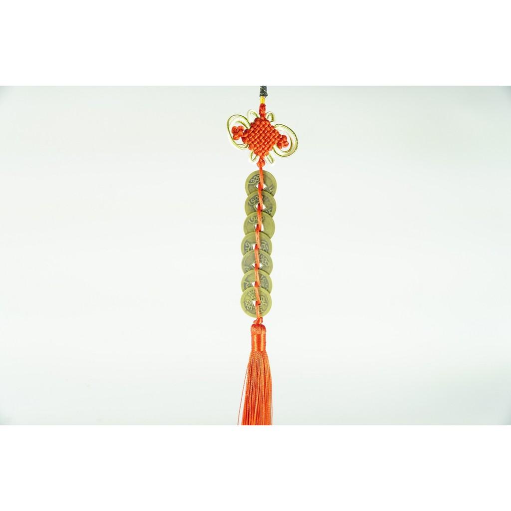 Dây treo 7 đồng xu Thất Đế Vận Đỏ may mắn thuận lợi làm ăn