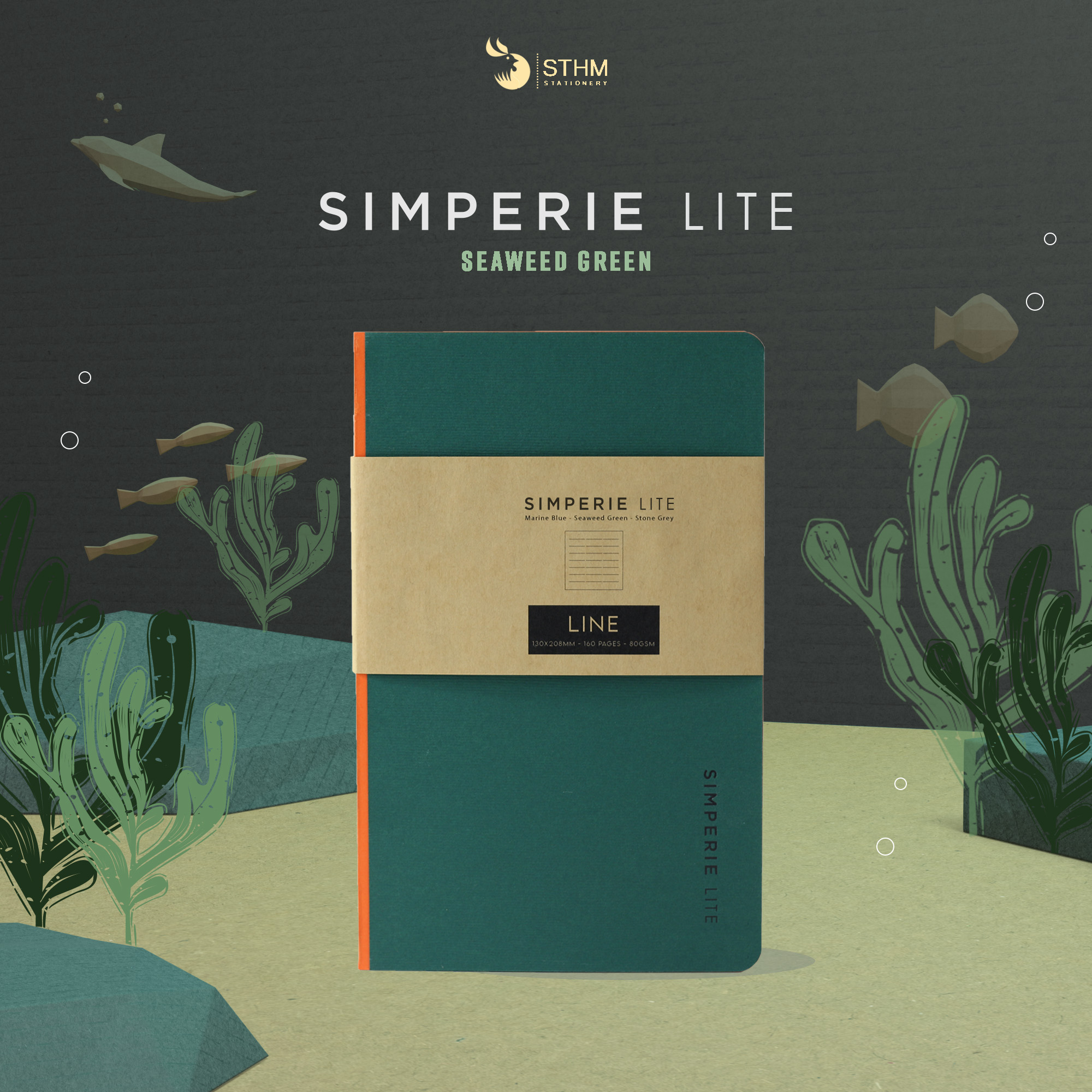 [STHM stationery] - SIMPERIE LITE - Sổ tay mở flat 180 độ - Ruột kem 80gsm có chấm chia cột