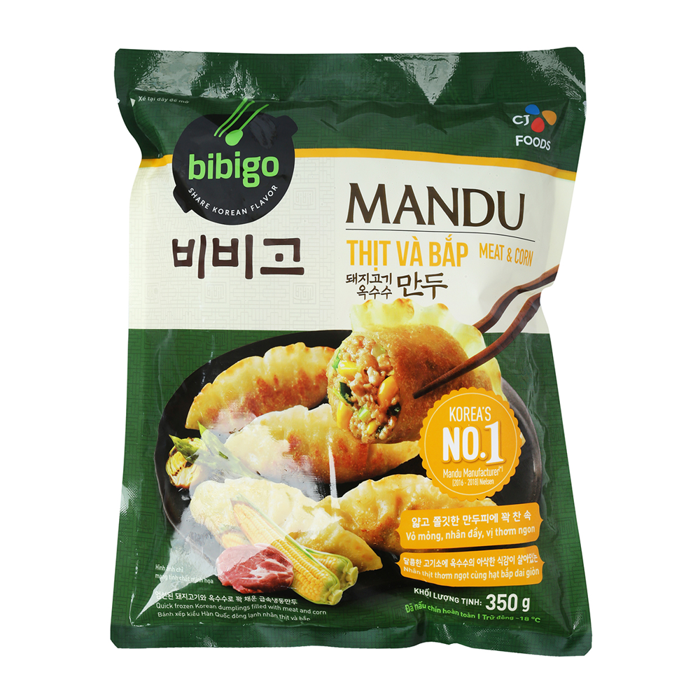 Bánh Mandu Thịt Và Bắp CJ Bibigo 350G