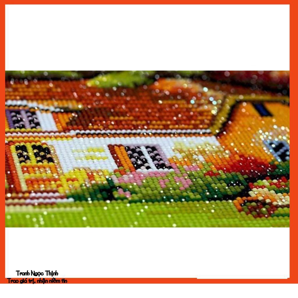 Rẻ vô địch-Tranh đính đá cao cấp Vợ chồng LV164- KT: 72Cmx45Cm