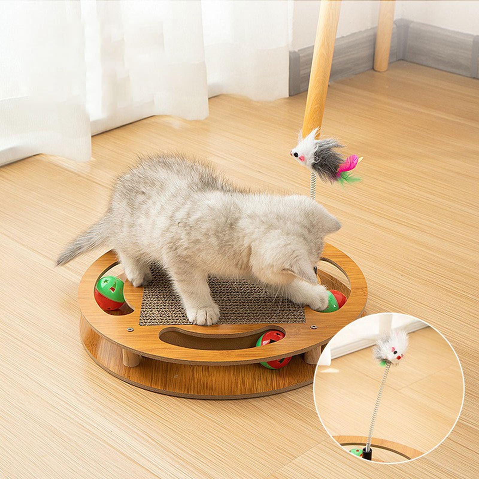 Cat Scratcher Cardboard Kitty Oval Corrugated Lounge Bed Scratching Board
