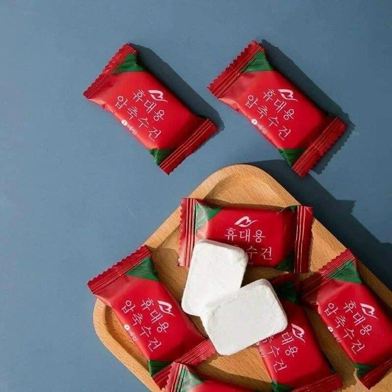 Set 20 Viên Nén Khăn Ướt Nhỏ Gọn, Khăn Giấy Ướt Mini, Chất Liệu Mềm, Mịn, Sạch Sẽ, Khăn Giấy Nén Hàn Quốc. Kingler 5850Set20