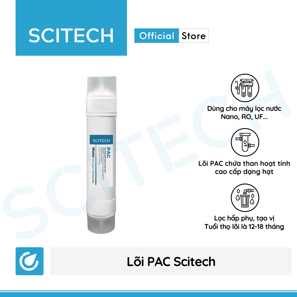 Bộ lọc nước uống công nghệ UF 7 cấp lọc by Scitech (Không dùng điện, không nước thải) - Hàng chính hãng