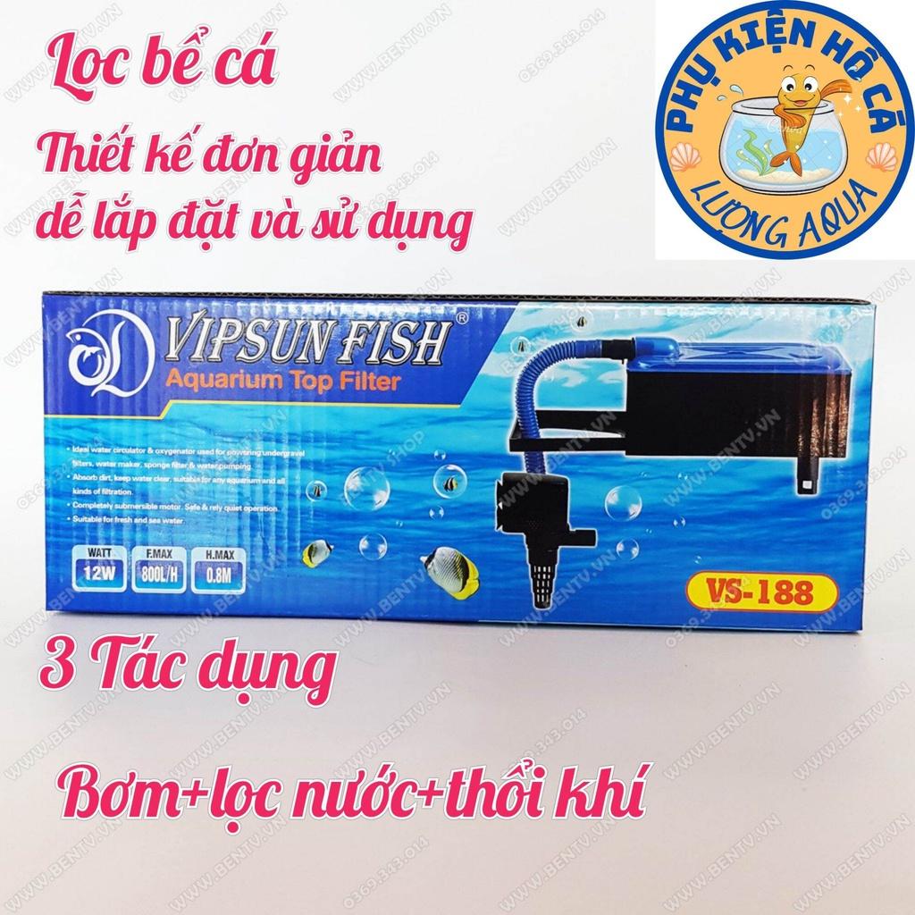 Máy bơm lọc máng Vipsun188-288-388.bơm,lọc nước,thổi oxi,tạo luồng.phụ kiện máy lọc nước hồ cá cảnh thủy sinh,hòn non bộ