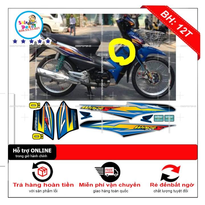 Tem rời wave S 100 bạc xanh đen