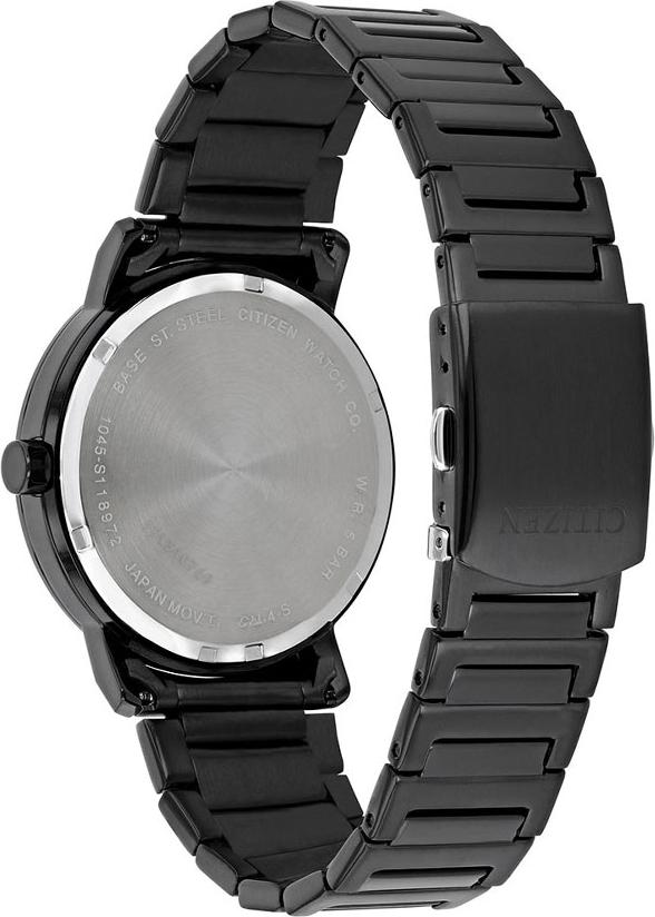 Đồng Hồ Citizen Nam Dây Kim Loại Pin-Quartz BE9187-53E - Mặt Đen (42mm)