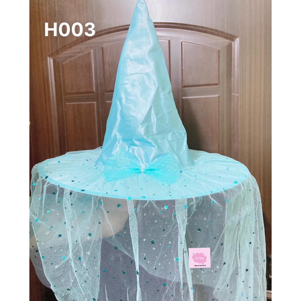 Set áo choàng phù thuỷ đính nhũ kim sa Halloween 2023