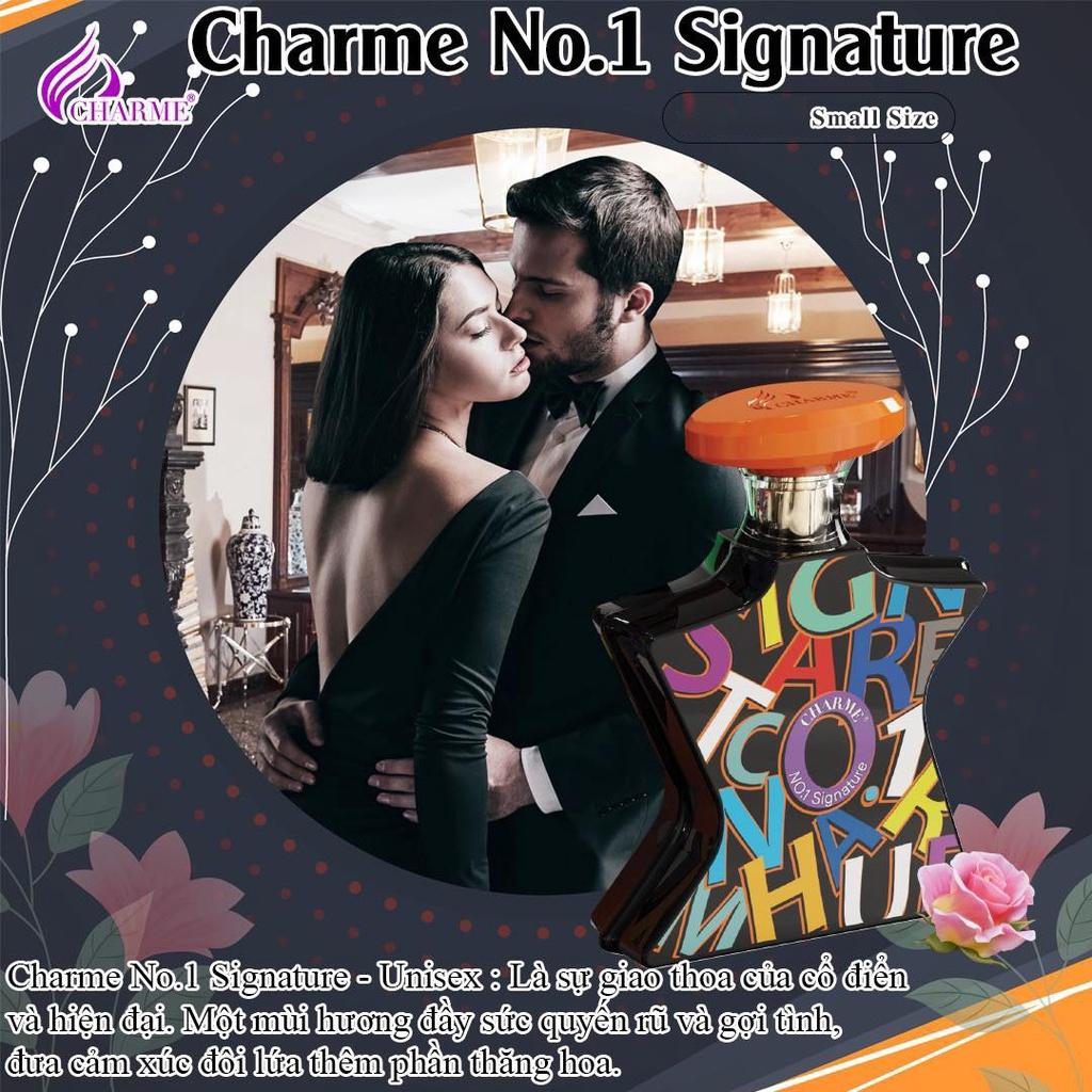 Nước hoa unisex cao cấp, Charme Signature, lưu hương lâu, mùi hương nồng ấm, mạnh mẽ lại dịu dàng, 100ml