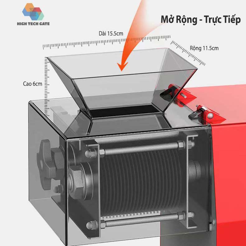 Máy thái thịt tươi sống Inox EY110 công suất 1100W, bộ dao tháo rời, trực tiếp kiểm soát đơn giản, thịt phở bò, nướng, bún chả, thực phẩm