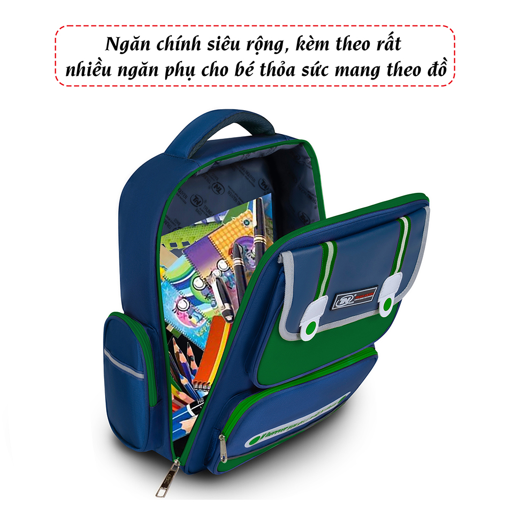 Balo học sinh TNBags Smart Green TN.B 3111, Balo Chống Nước, Bền Màu Hiệu Quả