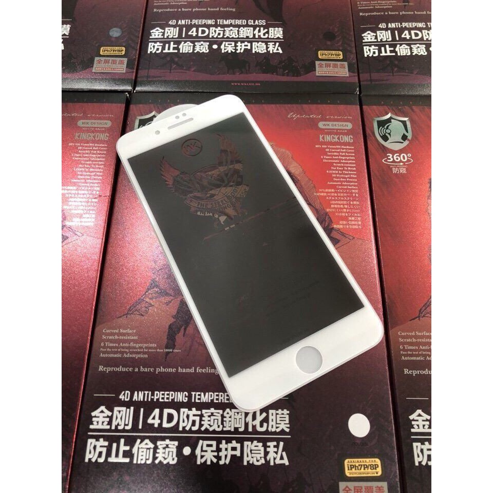 Kính Cường Lực Chống Nhìn Trộm KingKong Dành Cho iPhone 14 promax, 13 Promax, 12 Promax, 11 Promax, Xsmax - Dán Full Màn - Hàng chính hãng_B121