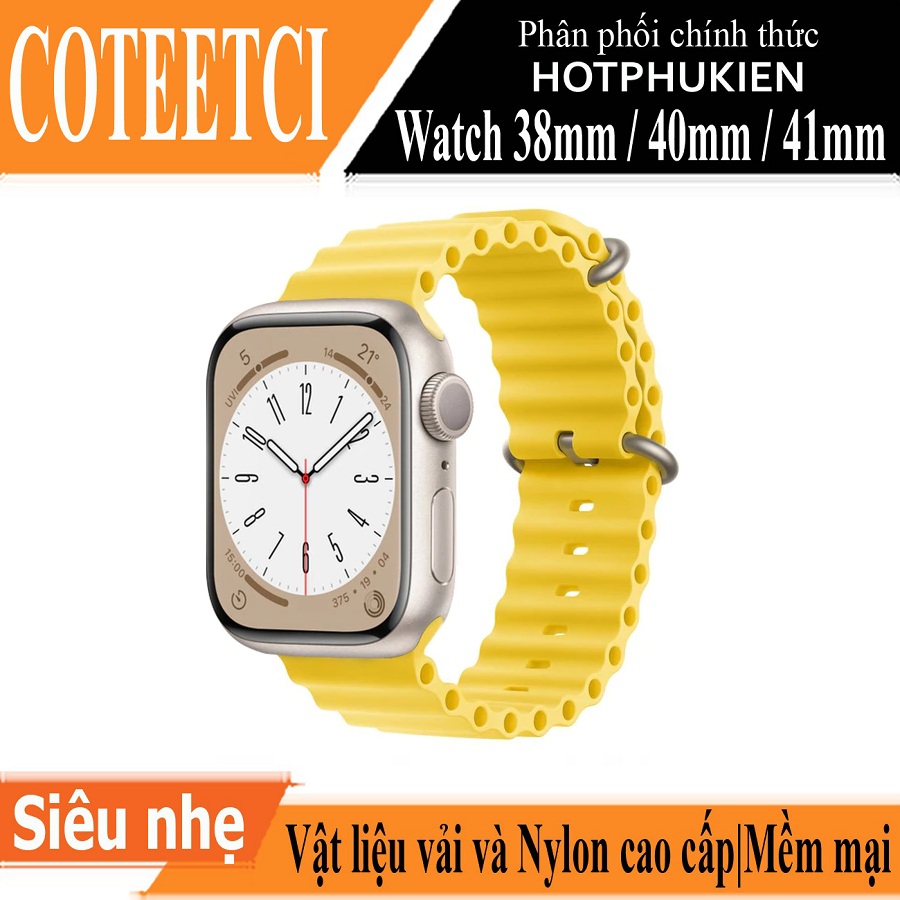 Dây đeo thay thế dành cho Apple Watch 38mm / 40mm / 41mm hiệu COTEETCI Ocean Strap Watchband (thiết kế tinh tế, lịch lãm sang trọng, chất liệu cao cấp) - hàng nhập khẩu
