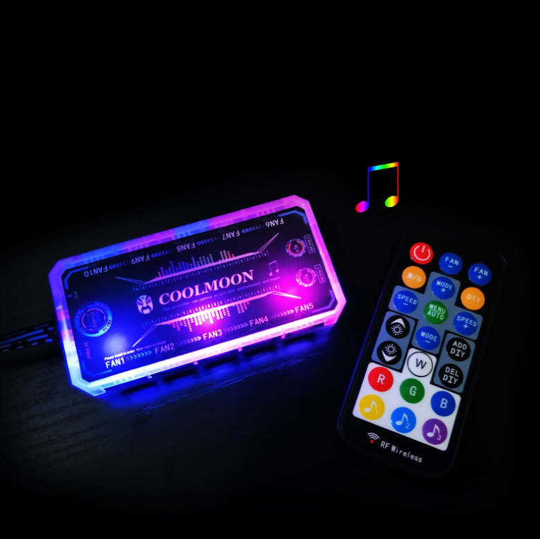 Bộ Hub + Điều Khiển Coolmoon RGB - Music Sync - Hàng nhập khẩu