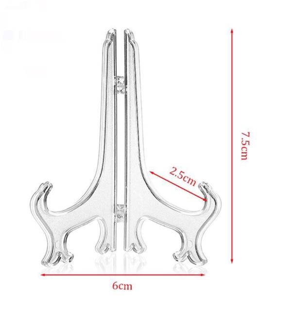 Giá đỡ đĩa , đế dựng dĩa màu trắng cao 7,5 cm