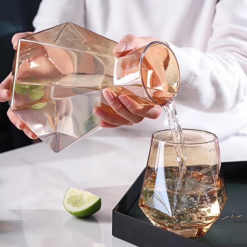 Cốc thuỷ tinh cường lực dáng kim cương