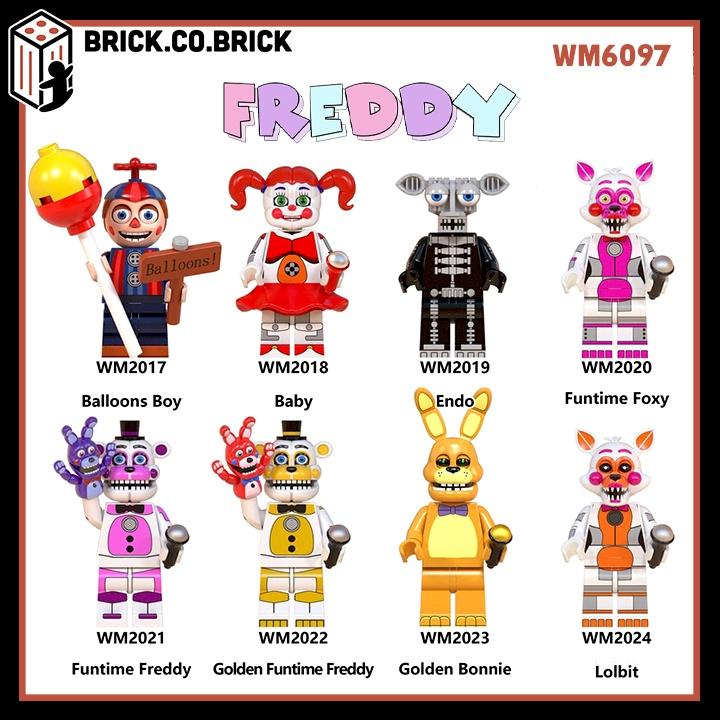 Mô Hình Đồ Chơi Kinh Dị Five Nights at Freddy's Lắp Ráp Nhân Vật Trưng Bày Nhỏ Cho Bé WM6097 - WM2024