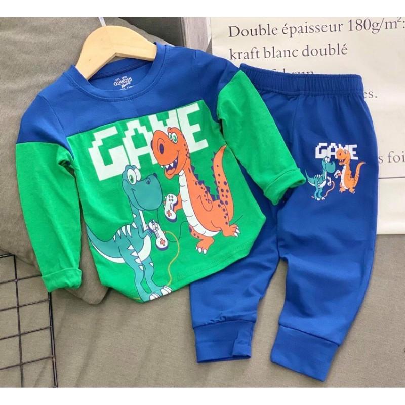 BỘ DÀI BÉ TRAI THUN COTTON IN 3D