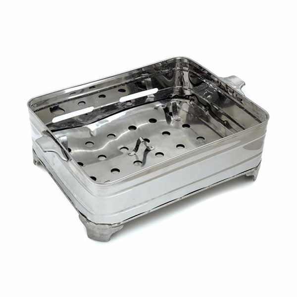 Lò Nướng Than Inox Du Lịch Size Lớn 35x26cm Kèm Gắp Inox