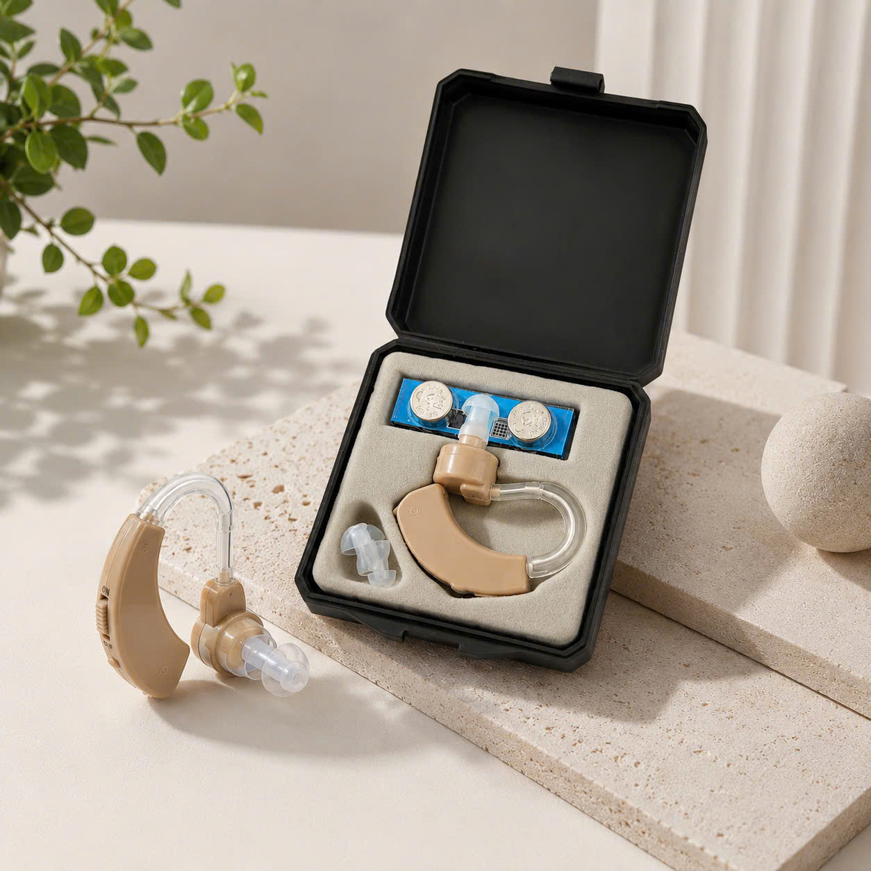 Máy Trợ Thính 6 Cấp Chỉnh Âm Thanh Kèm Pin