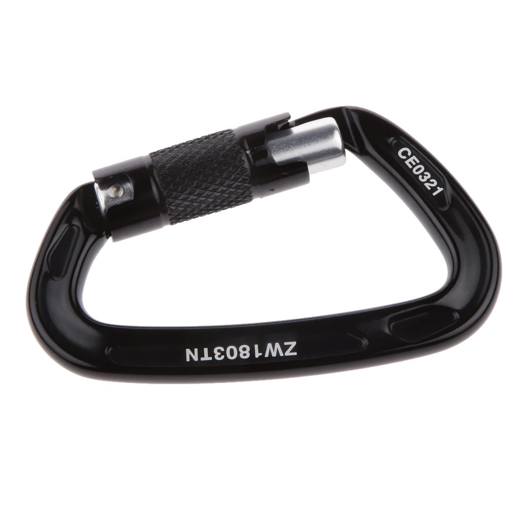 Outdoor Safety Carabiner Auto Locking Rock Climbing Rappel Gear 24KN