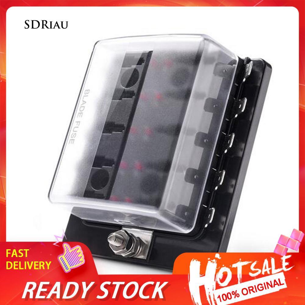 Hộp Cầu Chì 4/6/10 Có Đèn Led Cho Xe Hơi, Tàu Thuyền