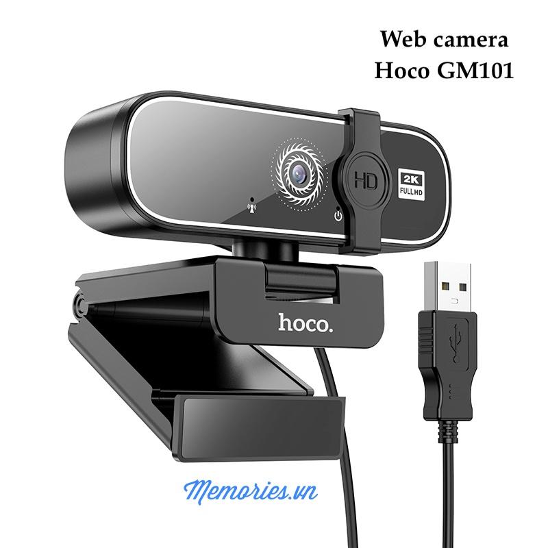 Webcam Hoco GM101 2K HD cực nét + Mic thu âm (PC, Laptop)- Camera hàng chính hãng, livestream, quay Vlog