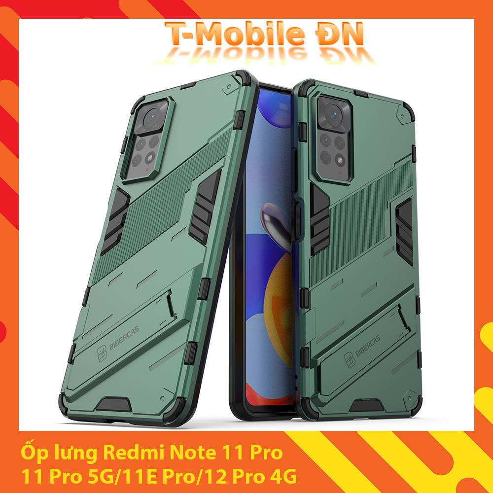 Ốp lưng cho Xiaomi Redmi Note 11 11E 12 Pro 4G 5G chống sốc Iron Man PUNK cao cấp kèm giá đỡ