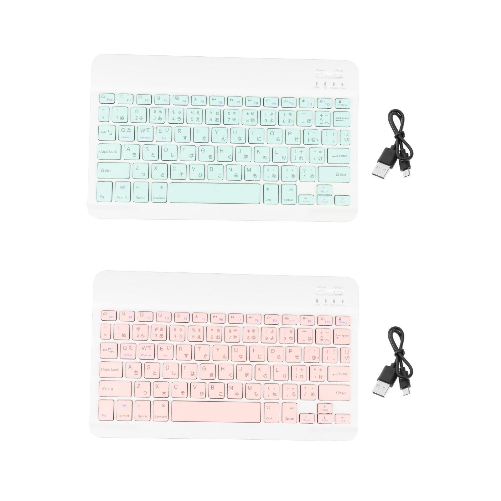2x Slim Wireless Japanese Gaming Keyboard Keycaps for Windows iOS Desktop PC
