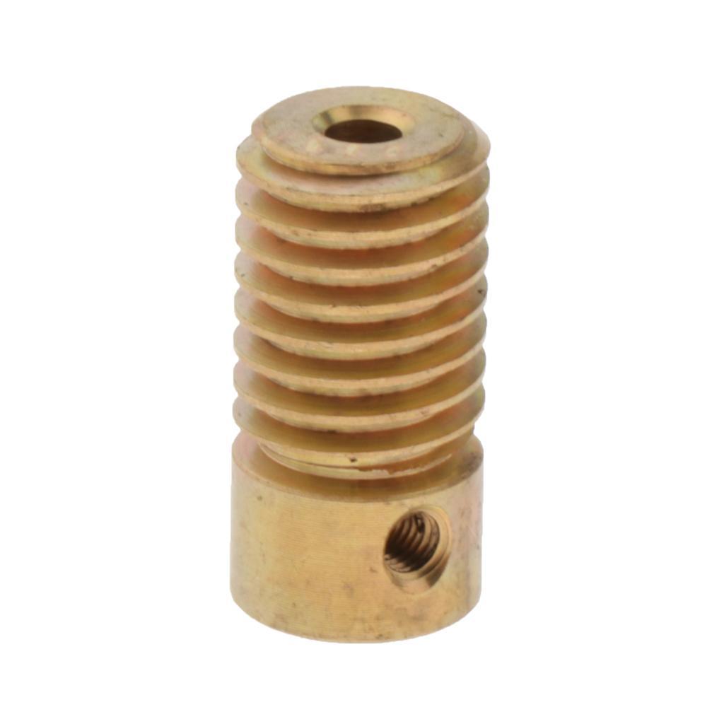 Brass Worm Gear Wheel Worm Gear Shaft Kits 0.5 Modulus