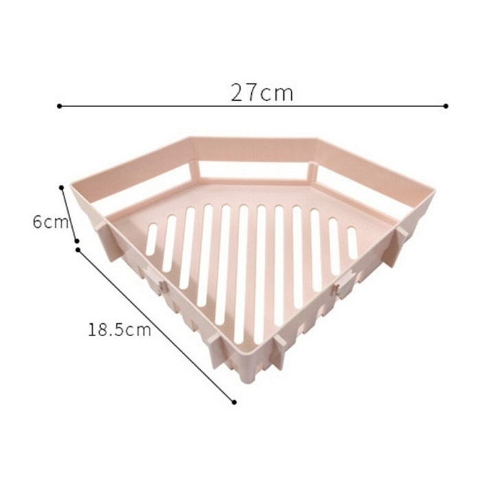 Kệ Góc Tam Giác Nhựa Dán Góc Tường Đa Năng Cho Bếp & Nhà Tắm Tiện Dụng