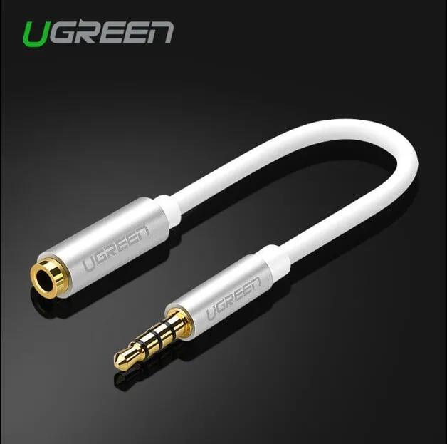 Ugreen UG30746AV136TK 20CM màu Đen Cáp âm thanh 3.5mm nối dài - HÀNG CHÍNH HÃNG