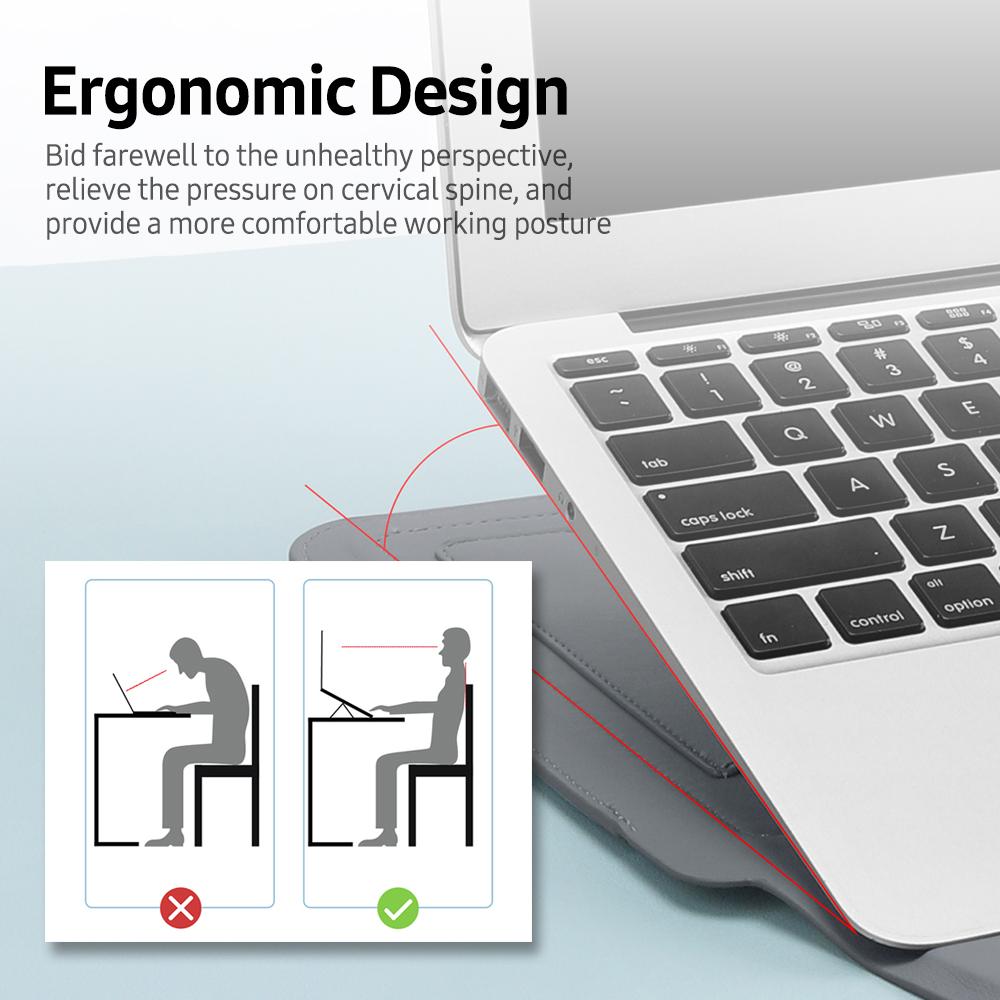 Túi đựng máy tính xách tay đa chức năng 3 trong 1 BUBM 14 inch Nhẹ, Chống mài mòn - Xám - 14 inch