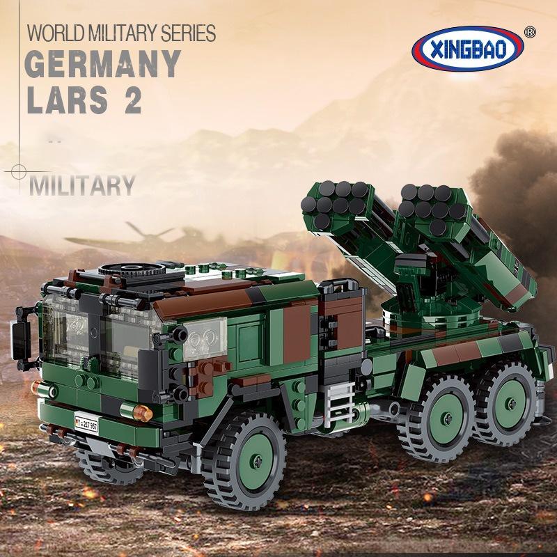 Đồ chơi Lắp ráp Xe Rocket Quân sự - Xingbao XB06048 Lar 2 Truck - Xếp hình thông minh - Mô hình trí tuệ