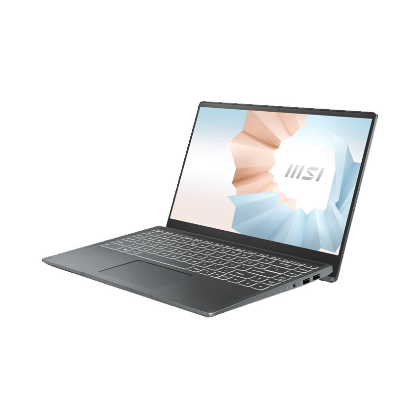 Laptop MSI MODERN 14 B10MW-635VN Gray (Cpu i3-10110U, Ram 8GB, SSD 256GB, UMA, 14 inchFHD, Win 10) - Hàng chính hãng