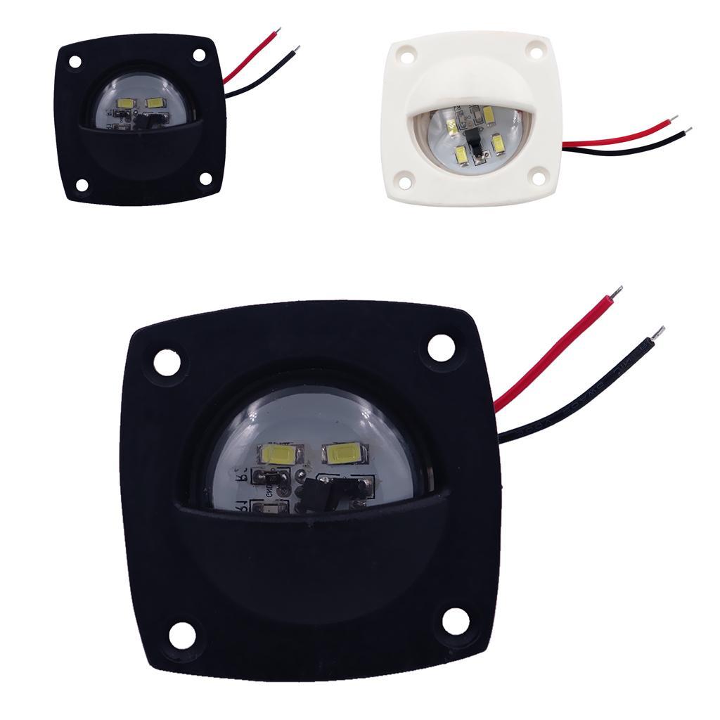 3xBoat Marine Caravan RV Auto Interior 12 Volt LED Courtesy Floor Light Black