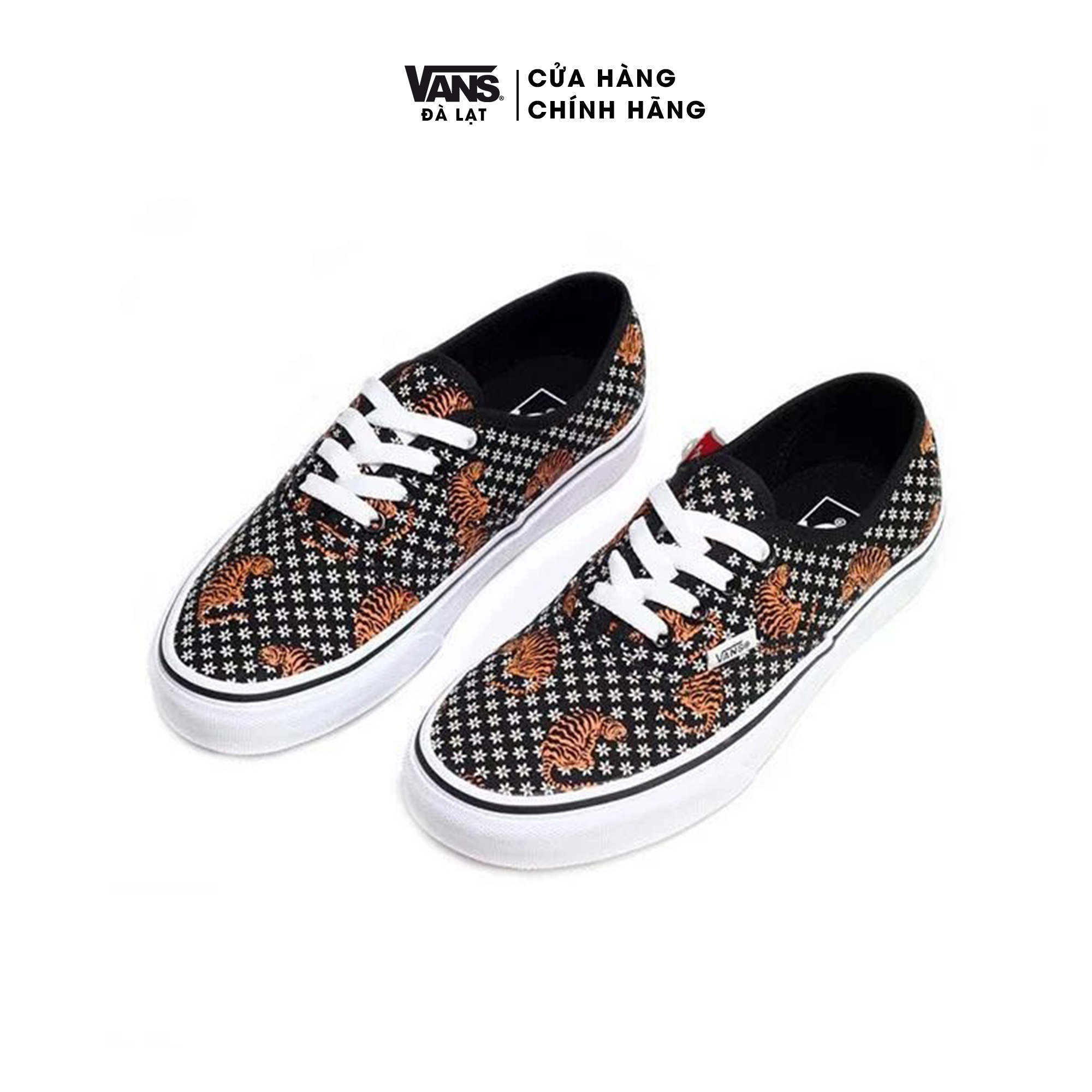 Giày thể thao thấp cổ nam nữ họa tiết hoa và hổ Vans UA Authentic Tiger Floral - VN0A2Z5I19M