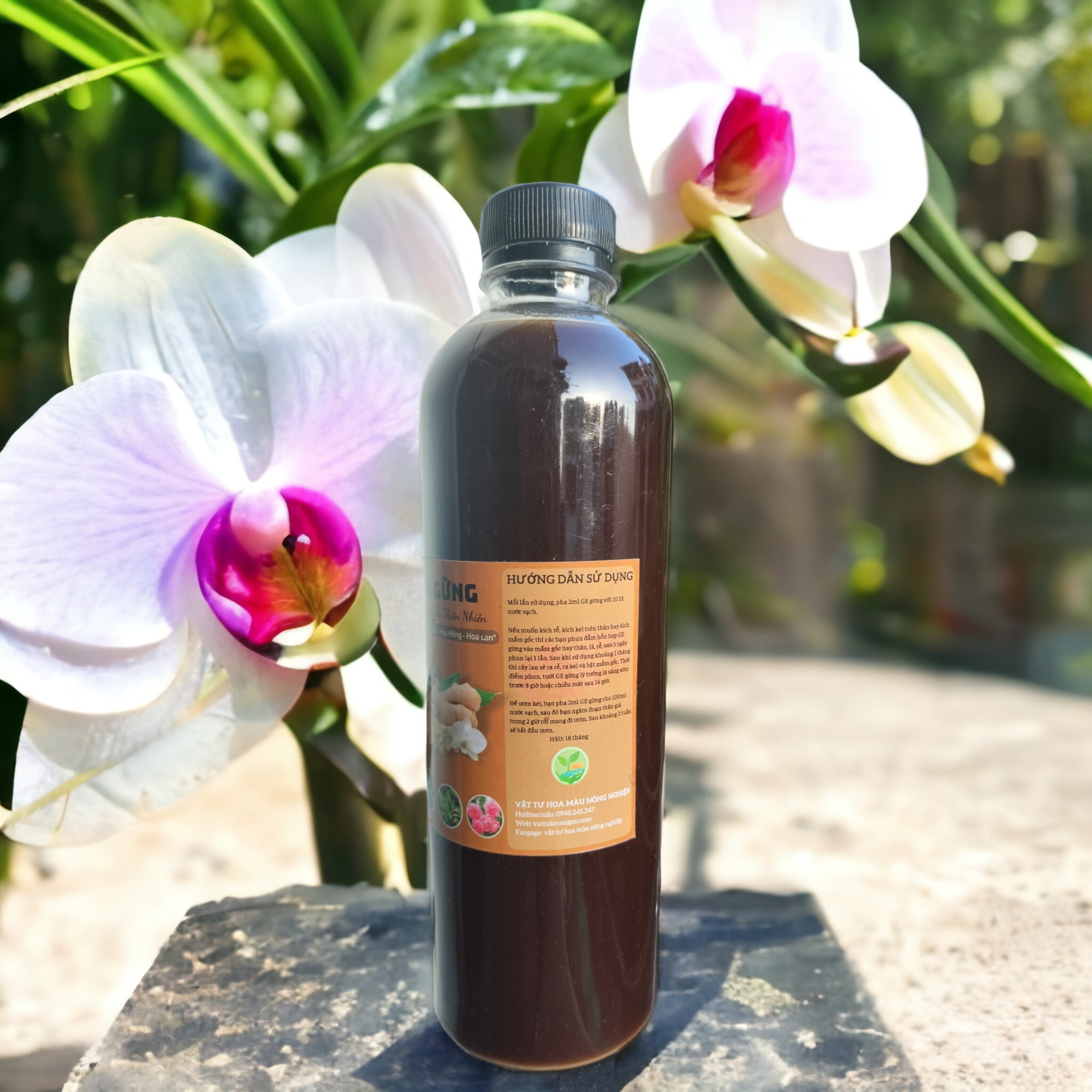 GE Gừng - chai 500ml - Phân bón hữu cơ, kích kie, kích mầm, kích rễ.
