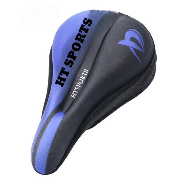 Bọc Yên Xe Đạp Thể Thao Ht - Sports Chất Liệu Silicone Cao Cấp Êm Ái Thoáng Khí, Tặng Kèm Bọc Đi Mưa - Đen Phối Xanh