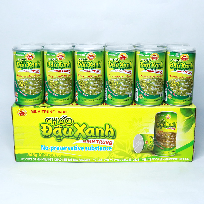 Cháo đậu xanh Minh Trung 365g (combo 6 lon - Cháo Đậu Xanh 6)