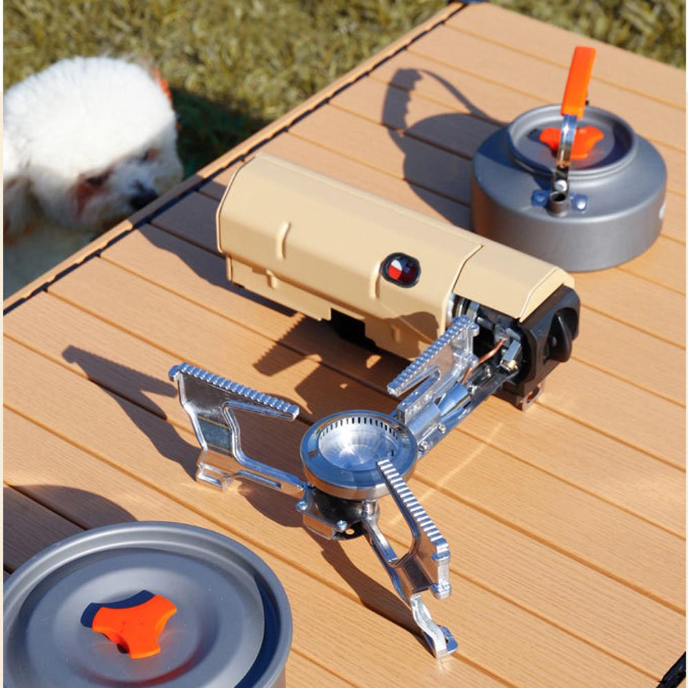 Camping Cassette Stove Portable Folding Camp Gases Burner Butane Stove 2600W with Electronic Ignition Carrying Bag for Outdoor Cooking Camping Pincnic Backpacking Hiking