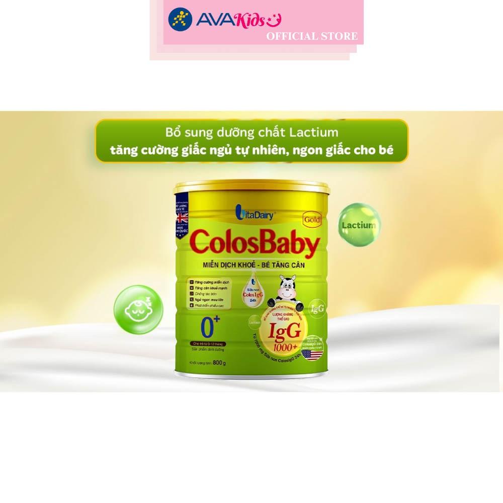 Sữa bột ColosBaby Gold 0+ (sữa non) hương vani 800g (0 - 12 tháng) - Hàng chính hãng