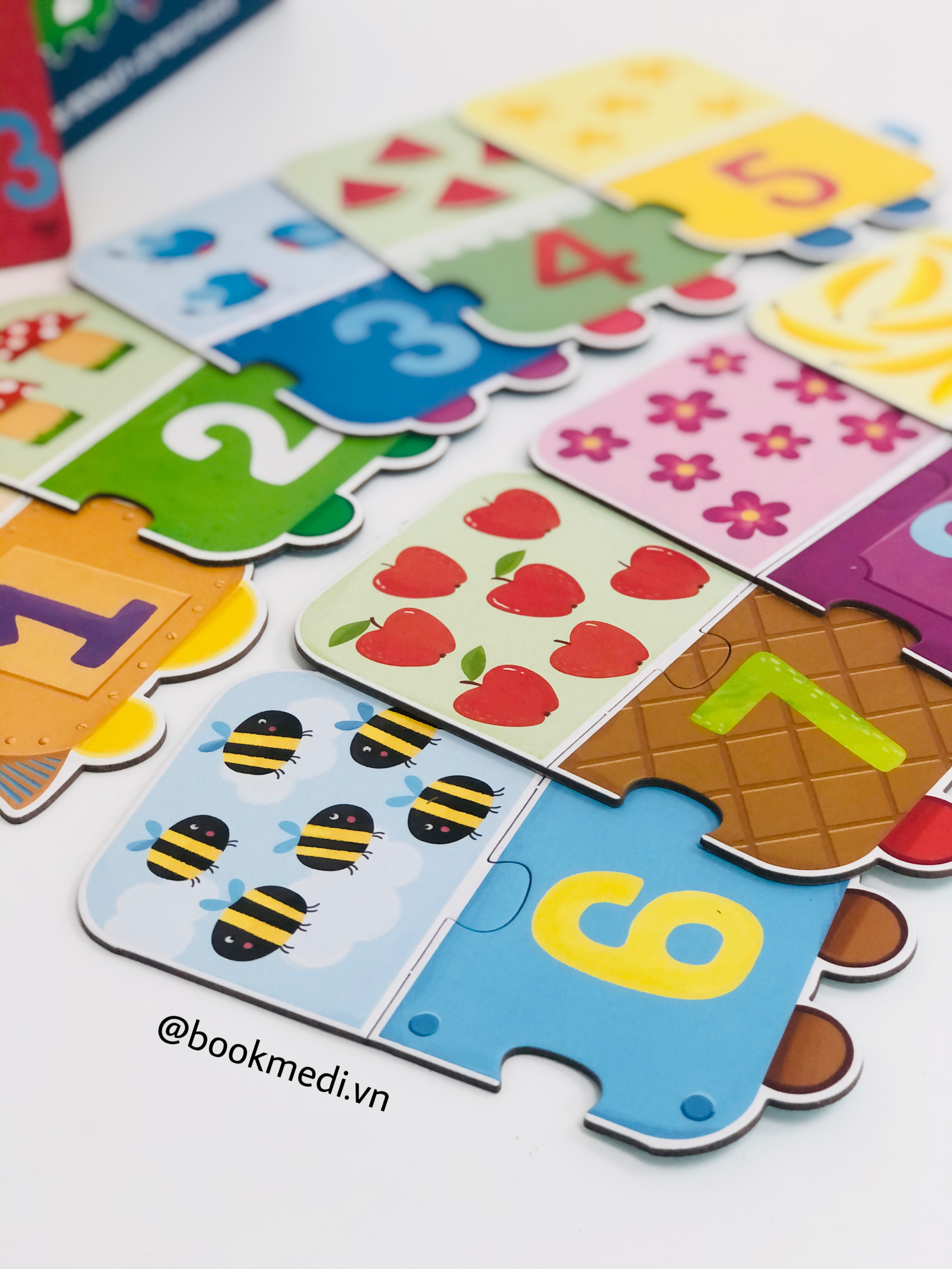 Bộ đồ chơi ghép hình + sách giúp bé học số đếm - Steam - My First Numbers