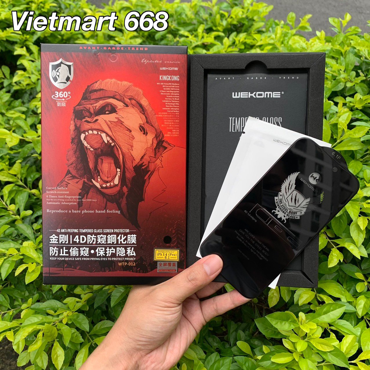 Kính Cường Lực Chống Nhìn Trộm Kingkong Dành Cho Iphone 13, 13Mini, 13Pro, 13Pro Max, Iphone 14, 14Plus, 14Pro, 14Pro Max - Dán Full Màn - Full Hộp - Hàng Chính Hãng - Iphone 14Pro