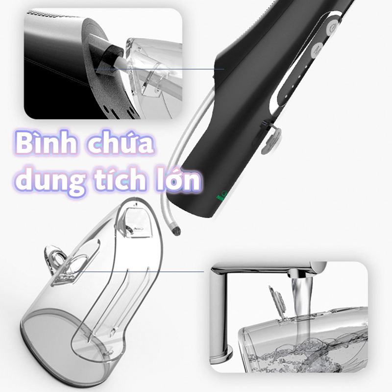 Máy Tăm Nước Cầm Tay Nikio NK-M209 - Dung Tích Lớn 360ml, Hàng Chính Hãng