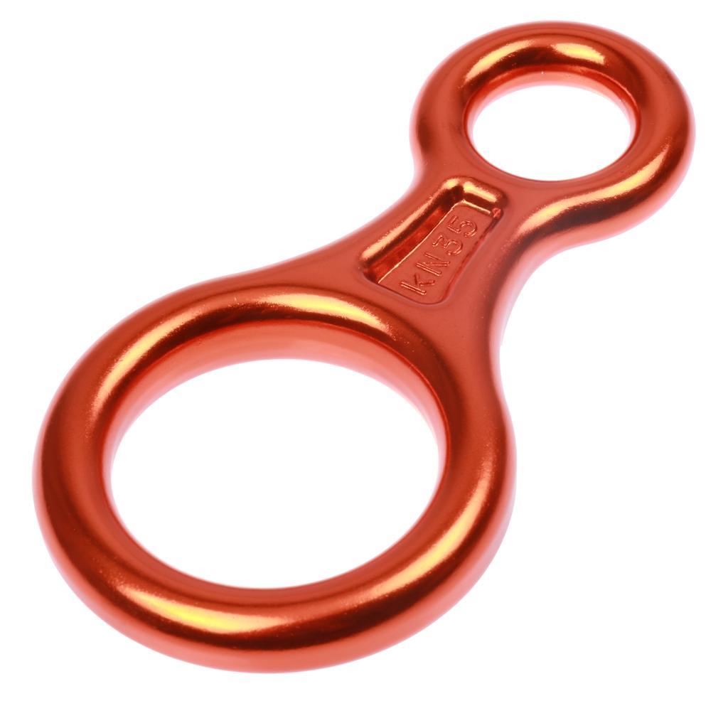 Figure 8 Mountaineering Climbing Tree Rock Rappelling Ring Belay Device 35KN