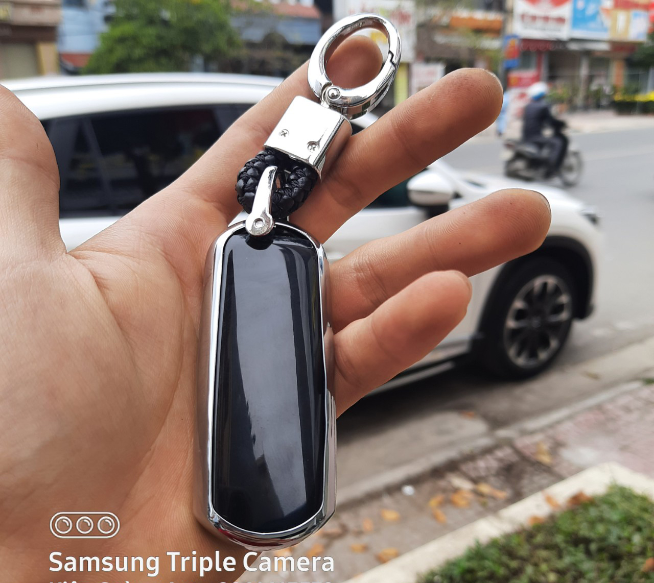 Bao chìa khoá ô tô Mazda 3 nút silicon mạ crom Full hộp